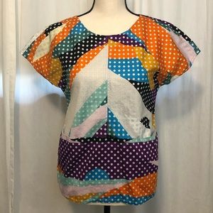 Marimekko multicolored polka dot top
